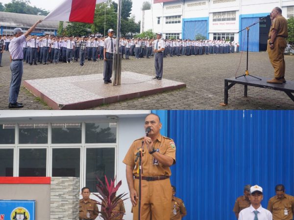 Upacara Bendera di SMK Negeri 2 Palembang Upacara Bendera di SMK Negeri 2 Palembang