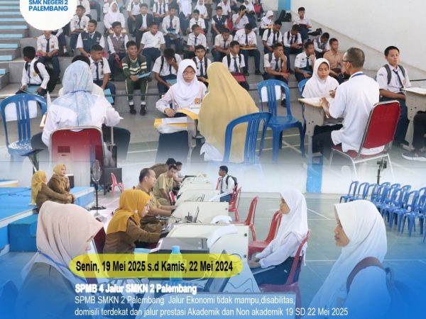 SPMB SMKN 2 Palembang Jalur Ekonomi tidak mampu,disabilitas, domisili terdekat dan jalur prestasi Akademik dan Non akademik 19 SD 22 Mei 2025. SPMB SMKN 2 Palembang Jalur Ekonomi tidak mampu,disabilitas, domisili terdekat dan jalur prestasi Akademik dan Non akademik 19 SD 22 Mei 2025.