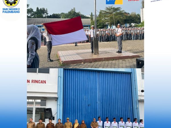 Upacara bendera rutin SMKN 2 Palembang, dan penyerahan Piagam penghargaan kepada Siswa/i yang telah terpilih sebagai PASKIBRAKA Tingkat Kota Palembang, Senin 20 Oktober 2025. Upacara bendera rutin SMKN 2 Palembang, dan penyerahan Piagam penghargaan kepada Siswa/i yang telah terpilih sebagai PASKIBRAKA Tingkat Kota Palembang, Senin 20 Oktober 2025.