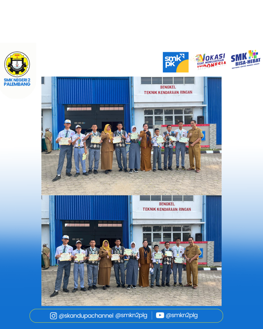 Upacara Bendera Rutin SMKN 2 Palembang Senin, 6 Oktober 2025 dan Pemberian Penghargaan kepada Siswa Berprestasi Mengukir Prestasi, Mengharumkan Nama Sekolah.