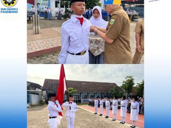 Upacara bendera rutin sekaligus Pelantikan anggota Pasukan Pengibar Bendera Angkatan ke -34,pelaksanaan Program Pangan ke Sekolah tingkatkan gizi Anak dari Foodbank Indonesia di SMKN 2 Palembang, dan penyerahan penghargaan kepada Siswa berprestasi Senin 9 Februari 2026.