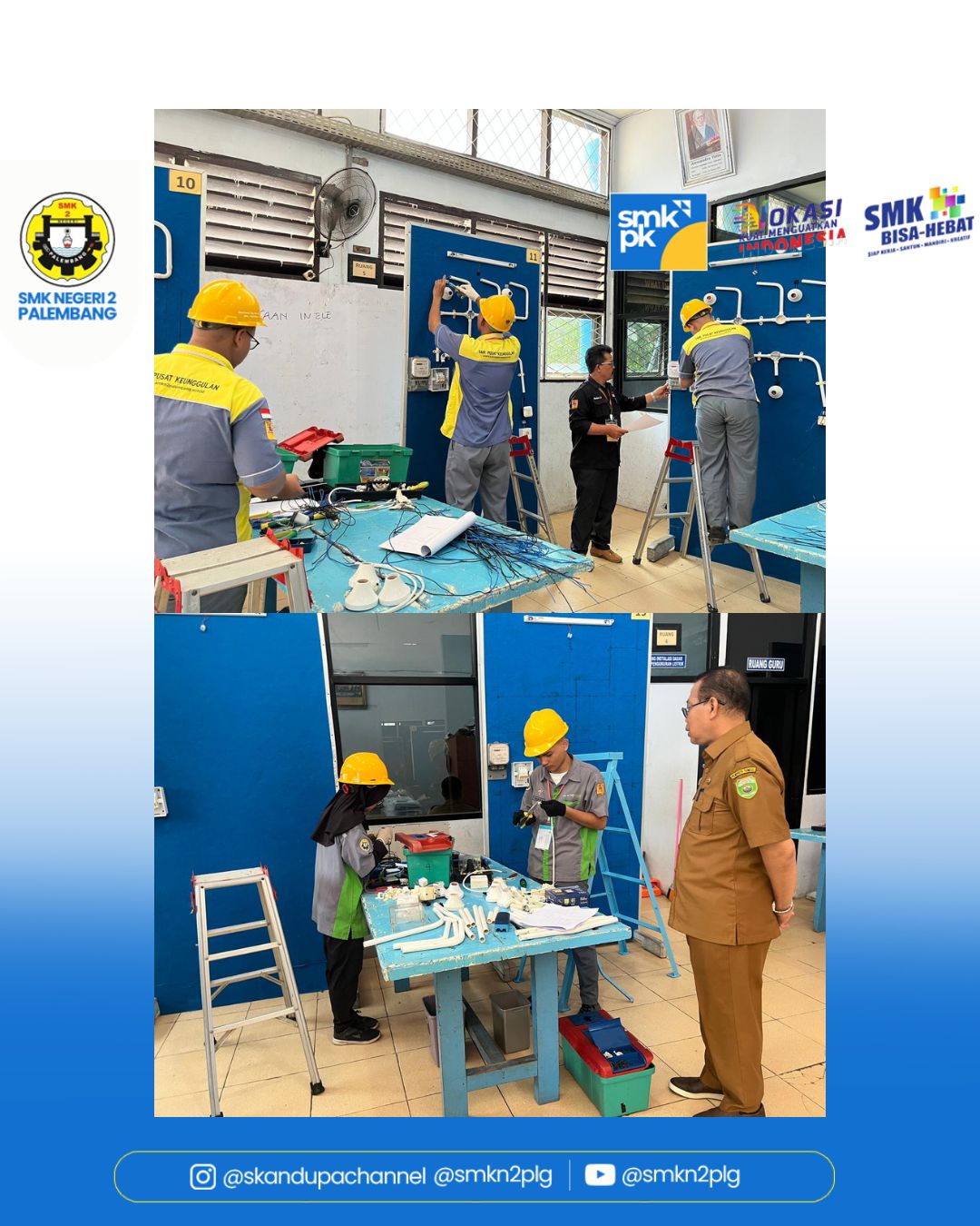 Pelaksanaan kegiatan Uji Kompetensi Keahlian (UKK) SMKN 2 Palembang, April 2026.