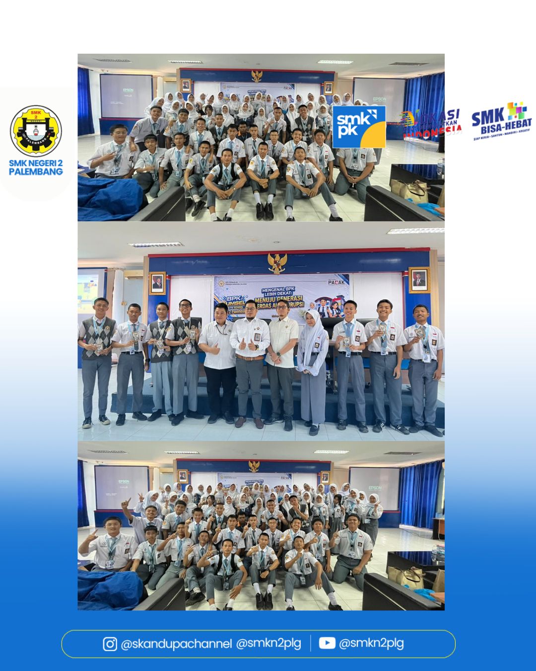 Badan Pemeriksa Keuangan (BPK) Provinsi Sumatera Selatan Goes to School SMKN 2 Palembang ,27 April 2026.