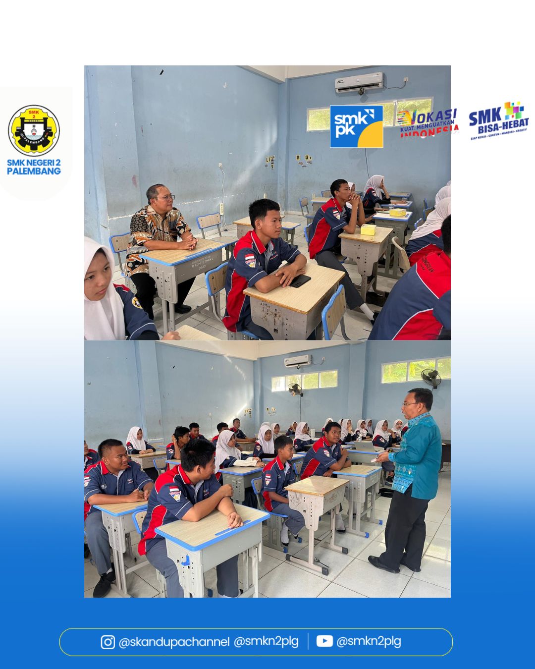 Pengajaran dari Bank Indonesia BI kepada Siswa SMKN 2 Palembang mengenai perbankan, Selasa 28 April 2026