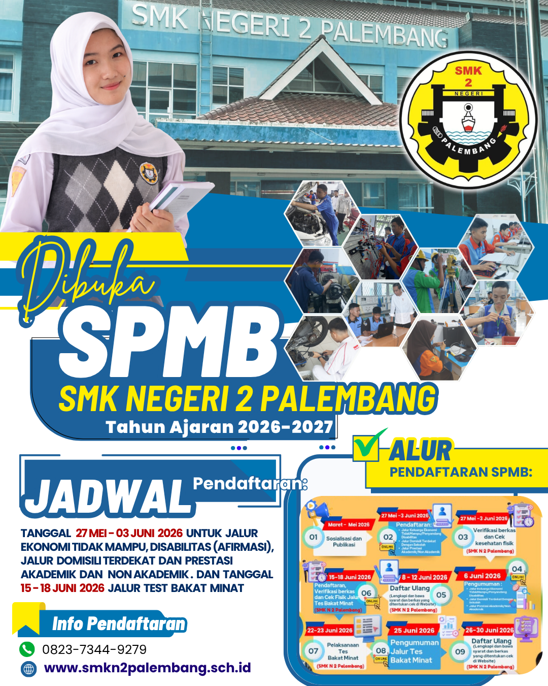 ✨ SEGERA DIBUKA! SPMB SMKN 2 PALEMBANG 2026/2027 ✨