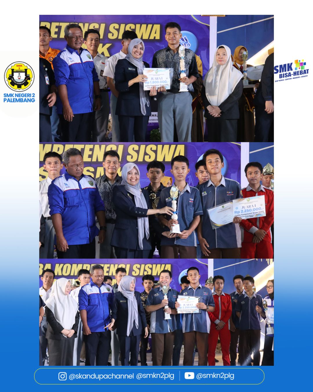 Penutupan Kegiatan Pelaksanaan Lomba Kompetensi Siswa (LKS) Sekolah Menengah Kejuruan (SMK) tingkat Provinsi Sumatera Selatan, Kamis 21 Mei 2026.