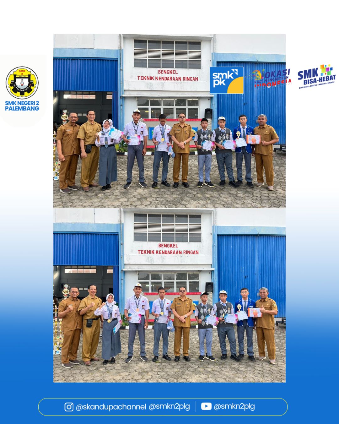 Pemberian Penghargaan Kepada Murid SMKN 2 Palembang berprestasi.