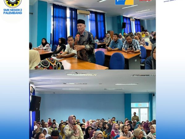 Kegiatan Sosialisasi Informasi tentang Praktek Kerja Lapangan (PKL) ke Orang Tua/Wali Siswa kelas XI SMKN 2 Palembang, Selasa 24 Juni 2026.