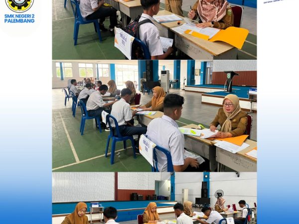 Pelaksanaan daftar ulang Sistem Penerimaan Murid Baru (SPMB) Tahap 2 SMKN 2 Palembang selama 4 hari Jumat s.d Sabtu dan Senin s.d Selasa 26 s.d 30 Juni 2026.