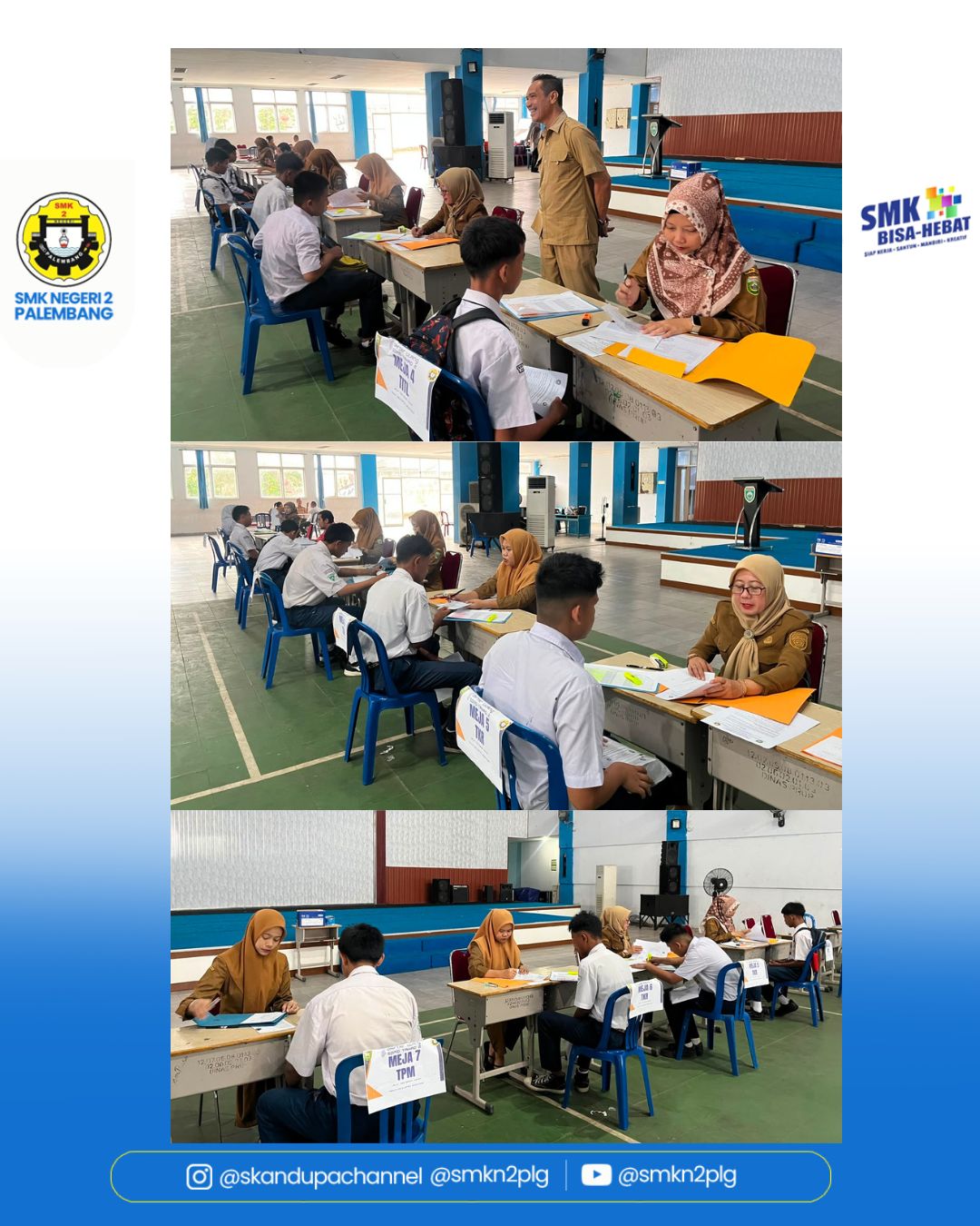 Pelaksanaan daftar ulang Sistem Penerimaan Murid Baru (SPMB) Tahap 2 SMKN 2 Palembang selama 4 hari Jumat s.d Sabtu dan Senin s.d Selasa 26 s.d 30 Juni 2026.
