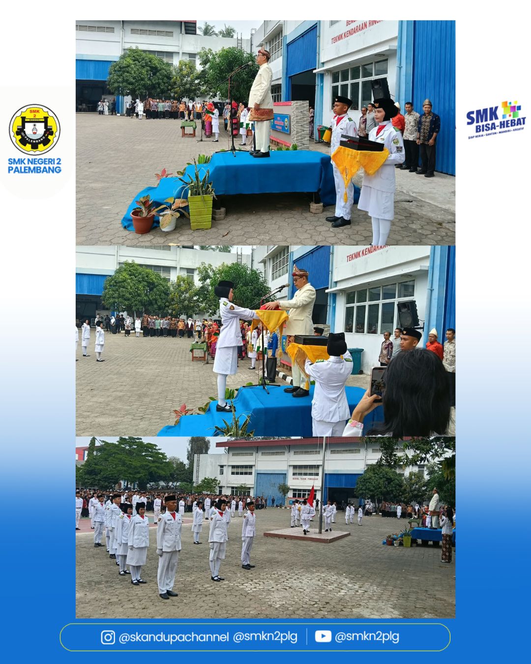 Merah Putih Berkibar, Semangat Merdeka Tak Pernah Pudar. Upacara Bendera HUT RI ke-81, Senin, 17 Agustus 2026.